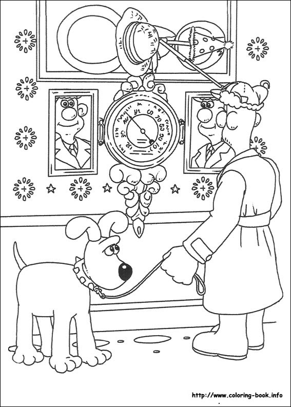 Wallace and Gromit coloring picture